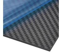sourcing map Fibre Carbone Feuille Plaque Panneau 150mm x 125mm x 3mm Fibre Carbone Planche Mat Sergé