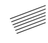 sourcing map Fibre carbone Tige, 2mm x 100mm pour RC Avion Bricolage Outil Aile Tube Quadricoptère Bras, Paquet de 6
