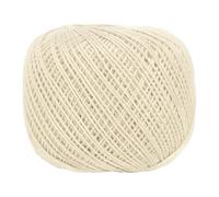 sourcing map Fil à crochet en coton perlé beige taille 3 pour crochet, tricot, broderie, couture - 150 m