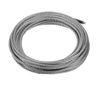 sourcing map Fil Acier Câble métallique en acier inoxydable 304 de 3,5 mm, 7 x 19 brins de 6 m, pour la construction en extérieur, le gréement, les rampes de terrasse