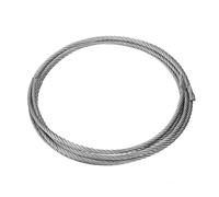 sourcing map Fil Acier Câble métallique en acier inoxydable 304 de 6 mm, 3 m, 7 x 19 brins, pour la construction en plein air, le gréement, les balustrades