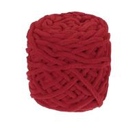 sourcing map Fil chenille épais et moelleux pour crochet, couverture en velours doux pour pull, tricot à la main, crochet (rouge, 45 m)