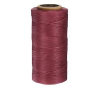 sourcing map Fil ciré à coudre pour cuir, 260 m, 0,8 mm, en polyester 150D, pour artisanat du cuir, reliure, réparation de chaussures, rouge vin
