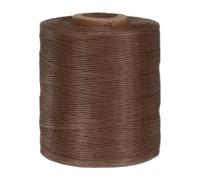 sourcing map Fil ciré plat 210D de 1 mm, 700 m de long pour couture en cuir, couture, reliure, loisirs créatifs, marron
