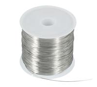 sourcing map Fil de cuivre nu pour la fabrication de bijoux - 50 m x 0,4 mm - Calibre 26 - Argenté
