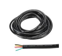 sourcing map Fil électrique 26 AWG 5 conducteurs 3 m Câble d'alimentation flexible Extension Signal Signal Câble Noir pour bandes LED Lampes Éclairage Alimentation