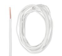 sourcing map Fil électrique de 3 m isolé en cuivre massif 10 AWG THHN pour usage résidentiel, industriel, mise à la terre, puissance électrique pour 600 V, certifié UL, blanc