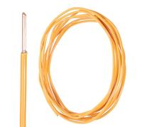 sourcing map Fil électrique de 3 m isolé en cuivre massif 14 AWG THHN Fil résidentiel, industriel, mise à la terre, évalué électrique pour 600 V, certifié UL, orange