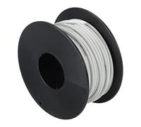 sourcing map Fil électrique de calibre 20 en silicone - 20 AWG - Fil de cuivre étamé haute température - 15 m - Bobine blanche pour câblage de modélisme, câblage à faire soi-même