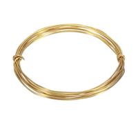sourcing map Fil en laiton de calibre 16, flexible et pliable de 3 m pour la fabrication de bijoux, les loisirs créatifs, le modélisation, les décorations (rond)