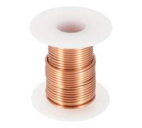 sourcing map Fil magnétique 14 AWG, fils de cuivre émaillé de calibre 14, fil de bobine magnétique de 113,4 g pour moteur de transformateur électrique, grade F 155 degrés Celsius, couleur cuivre