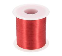 sourcing map Fil magnétique 43 AWG, fils de cuivre émaillé de calibre 43, bobine magnétique de 453,6 g pour moteur de transformateur électrique, grade F 311 Fahrenheit (155 Celsius), rouge