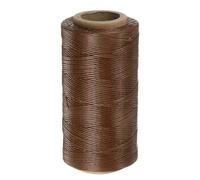 sourcing map Fil pour couture de tapisserie - 260 m - En polyester ciré - Résistant à l'usure et anti-étirement - Fil en coton pour matelassage du cuir - Marron foncé