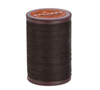 sourcing map Fil rond en polyester ciré pour couture de cuir, 80 m - 0,55 mm - Pour travaux manuels en cuir, reliure, bracelets, tressé, gris étain
