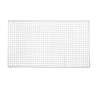 sourcing map Filet de barbecue carré 30 x 70 cm en fer galvanisé pour cuisson au charbon de bois