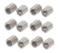 sourcing map Filet rapporté Insert Fileté Filetage Réparation 1/4 20x0,5" Bobine hélicoïdale Acier INOX 304 12pc