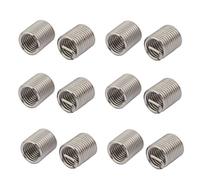 sourcing map Filet rapporté Insert Fileté Filetage Réparation M12x1.75 mmx24mm Acier INOX 304 Bobine Hélicoïdale 12pc