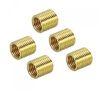 sourcing map Filetage Réduction Écrous Insert M10 x 1mm Mâle à M8 x 1mm Femelle Laiton Adaptateurs 10mm Long Tuyau Raccord Conversion Manchon Réducteur, Paquet de 5