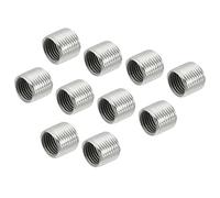 sourcing map Filetage Réduction Écrous Insert M12 Mâle à M10 Femelle Adaptateurs 10mm Long Tuyau Raccord Conversion Manche Réducteur Paquet 10