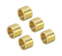 sourcing map Filetage Réduction Écrous Insert M14 x 1mm Mâle à M12 x 1mm Femelle Laiton Adaptateurs 10mm Long Tuyau Raccord Conversion Manchon Réducteur, Paquet de 5
