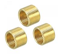 sourcing map Filetage Réduction Écrous Insert M14 x 1mm Mâle à M12 x 1mm Femelle Laiton Adaptateurs 10mm Long Tuyau Raccord Conversion Manchon Réducteur, Paquet de 3