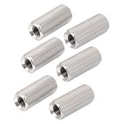 sourcing map Filetée Barre Tige M5 x 20mm Cloutage Hexagonal Connecteur Profond Écrou 6Pcs
