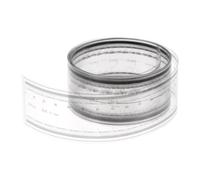 sourcing map Film Flexible Règle 150cm 0.1mm Échelle avec R Angle & Largeur Lignes PET Plastique Pliable Droit Règle Calibration Doux Règle Mesurer Outil pour Usine, Transparent