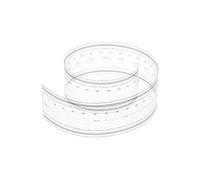 sourcing map Film Flexible Règle 40cm 0.1mm Échelle avec R Angle & Largeur Lignes PET Plastique Pliable Droit Règle Calibration Doux Règle Mesurer Outil pour Usine, Transparent