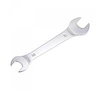 sourcing map Fine Ouvert Terminal Clé 14mm x 15mm Métrique Chrome-miroir Plaqué Haute Carbone Acier