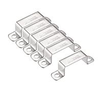 sourcing map Fixation Tuyau Clip Tube Attacher Collier de Serrage Pince U Forme Connecteur Support 23 x 51,5mm 304 Acier Inox pour Porte Fermé Barre Jambe Canal 6Pcs