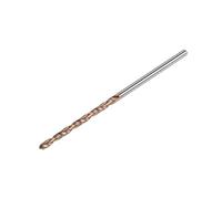 sourcing map Foret Hélicoïdal 3mm Titane Revêtu Solide YG10X Tungstène Carbure Droit Tige Spiral Cannelures 80mm Longueur pour Perçage Inox Acier Alliage Acier
