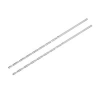 sourcing map Foret Hélicoïdal HSS 3mm Forage Diamètre 160mm L 2pcs | Haute Vitesse Acier Extra Long Pointes