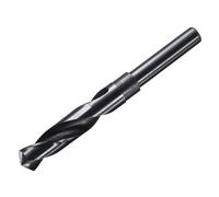 sourcing map Foret hélicoïdal HSS 9341 à tige réduite de 17 mm, tige de 1,27 cm, surface de nitruration noire, foret à 135° pour le travail des métaux, acier, alliage d'aluminium, bois, plastique