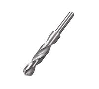 sourcing map Foret Hélicoïdal Mèche 17 mm à Queue Réduite Tige en Acier Haute Vitesse HSS 4241 avec Tige Droite de 1/2 pouce Argent