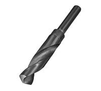 sourcing map Foret Hélicoïdal Mèche à Queue Réduite Tige 20.5 mm Mèche en Acier Haute Vitesse HSS 9341 Oxyde Noir avec Tige Droite de 1/2 pouce