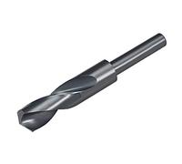 sourcing map Foret Hélicoïdal Mèche à Queue Réduite Tige 21 mm Acier Haute Vitesse 6542 HSS Oxyde Noir avec Tige Droite de 1/2 pouce