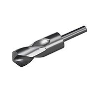 sourcing map Foret Hélicoïdal Mèche à Queue Réduite Tige 32 mm Acier Haute Vitesse 6542 HSS Oxyde Noir avec Tige Droite de 1/2 pouce