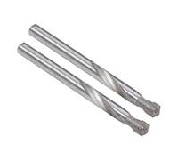 sourcing map Forets hélicoïdaux en carbure cémenté 7 mm pour acier inoxydable, cuivre, aluminium, alliage de zinc, fer 2 pièces