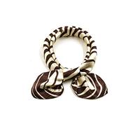 sourcing map Foulard carré femme foulard imprimé léopard rayé à pois motif foulard foulard Beige marron 1pcs