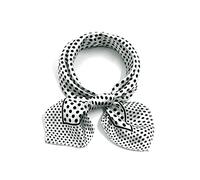 sourcing map Foulard carré femme foulard imprimé léopard rayé à pois motif foulard foulard Points noirs blancs 1pcs