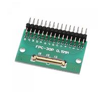 sourcing map FPC Convertisseur Carte avec Right Angle Broche Entête 30P 0.5mm on Prise Côté Dos 1.0mm, à DIP 2.54mm pour LCD 3D Imprimante Caméra DVD TV Portable Audio