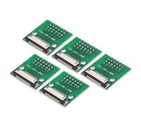 sourcing map FPC FFC Convertisseur Connecteur Carte 12P 1.0mm on Prise Côté Dos 0.5mm, à DIP 2.54mm pour LCD 3D Imprimante DVD TV Portable Audio Paquet de 5