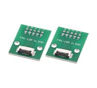 sourcing map FPC FFC PCB Convertisseur Carte 10P 0.5mm on Prise Côté Dos 1.0mm, à DIP 2.54mm pour LCD 3D Imprimante Caméra DVD TV Portable Audio Paquet de 2