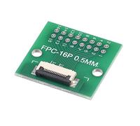sourcing map FPC FFC PCB Convertisseur Carte 16P 0.5mm on Prise Côté Dos 1.0mm, à DIP 2.54mm pour LCD 3D Imprimante Caméra DVD TV Portable Audio Paquet de 1