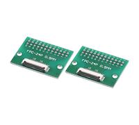 sourcing map FPC FFC PCB Convertisseur Carte 24P 0.5mm on Prise Côté Dos 1.0mm, à DIP 2.54mm pour LCD 3D Imprimante Caméra DVD TV Portable Audio Paquet de 2