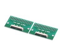 sourcing map FPC FFC PCB Convertisseur Carte 30P 0.5mm on Prise Côté Dos 1.0mm, à DIP 2.54mm pour LCD 3D Imprimante Caméra DVD TV Portable Audio Paquet de 2