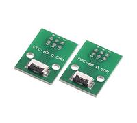 sourcing map FPC FFC PCB Convertisseur Carte 6P 0.5mm on Prise Côté Dos 1.0mm, à DIP 2.54mm pour LCD 3D Imprimante Caméra DVD TV Portable Audio Paquet de 2