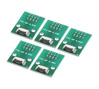 sourcing map FPC FFC PCB Convertisseur Carte 8P 0.5mm on Prise Côté Dos 1.0mm, à DIP 2.54mm pour LCD 3D Imprimante Caméra DVD TV Portable Audio Paquet de 5