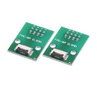 sourcing map FPC FFC PCB Convertisseur Carte 8P 0.5mm on Prise Côté Dos 1.0mm, à DIP 2.54mm pour LCD 3D Imprimante Caméra DVD TV Portable Audio Paquet de 2