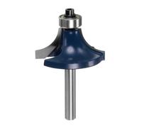 sourcing map Fraise à Arrondir avec Roulement de Guidage, Diamètre de Tige de 1/4", Rayon de 1", en Carbure, Outil de Fraisage pour le Travail du Bois